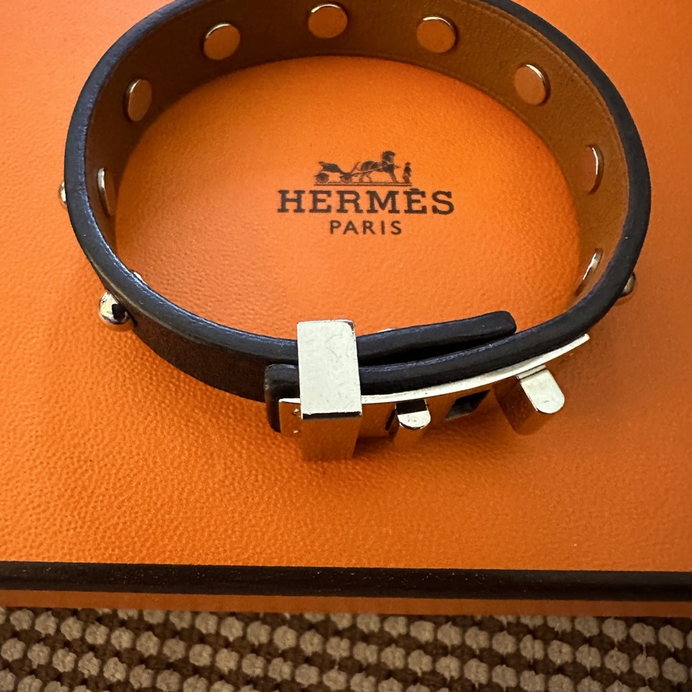 Hermes Mini Dog Leather Bracelet